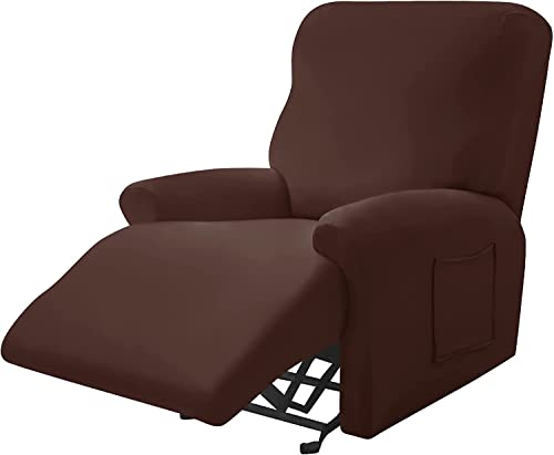 AQIGR Sesselschoner Stretch, Sesselbezug für Relaxsessel, Elastischer Sesselüberwürfe Ohrensessel, 1-Sitzer Sofaüberwurf mit Taschen, Sesselschutz ​für Fernsehsessel, Liege, TV Sessel (Color : #7) von AQIGR