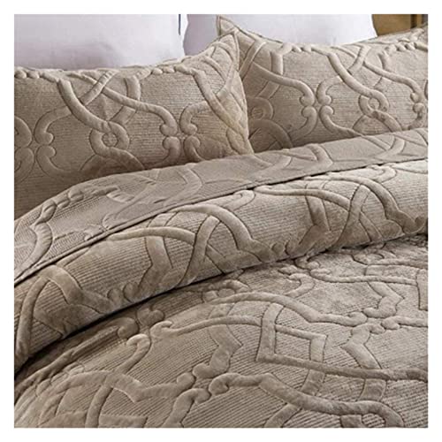 AQIGR Tagesdecke Bettüberwurf Steppdecke 3tlg Bettwäsche aus 100% Baumwolle,1 Tagesdecken und 2 Kissenbezug für Schlafenzimmer (Size : 230x270cm) von AQIGR