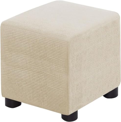 Bezug für Hocker Quadratisch 50x50 40x40 45x45 Ottomane Schonbezug Hockerbezug,Hocker Hussen für Quadratische Fußhocker, Sitzhocker Elastisch Husse, Überzug Möbel Protector für Sofa Fußbank ( Color : von AQIGR