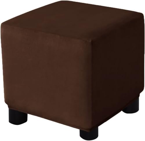 Bezug für Hocker Quadratisch 50x50 40x40 45x45 Ottomane Schonbezug Hockerbezug,Hocker Hussen für Quadratische Fußhocker, Sitzhocker Elastisch Husse, Überzug Möbel Protector für Sofa Fußbank ( Color : von AQIGR