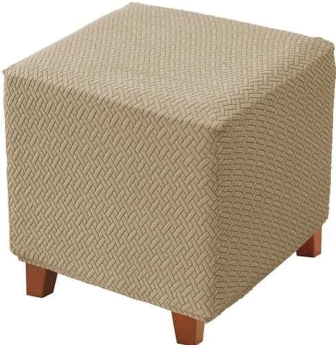 Bezug für Hocker Quadratisch 50x50 40x40 45x45 Ottomane Schonbezug Hockerbezug,Hocker Hussen für Quadratische Fußhocker, Sitzhocker Elastisch Husse, Überzug Möbel Protector für Sofa Fußbank ( Color : von AQIGR