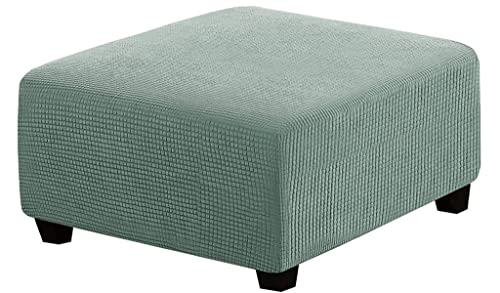 Fußhocker Sitzhocker Hockerbezug 35x35/55 x 55/60x60/50x50 grau Elastisch Husse für Sofa Fußbank Jacquard Überzug für Rechteckiger Hocker Fußschemel Fußstütze Schonbezug Sofabezug ( Color : #10 , Size von AQIGR