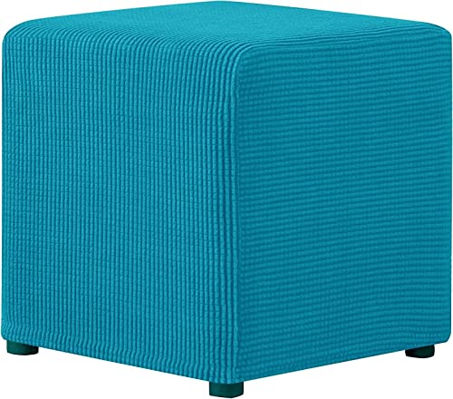 Hockerbezug Rund/Quadratisch/Rechteckig 40x40 Ottoman Cover Ottomane Schonbezug Hocker Hussen für Fußhocker Stretch Ottomane Abdeckung Hocker Protector Hockerabdeckung ( Color : #8 , Size : 35X35CM ) von AQIGR