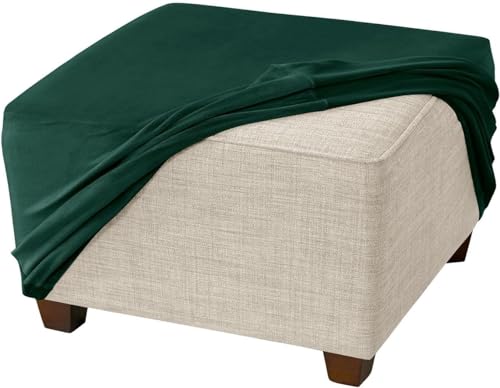 Ottomane Schonbezug Quadratische Hockerbezug 60x60/40x40/80x80 Stretch Hocker Bezug Samt Hocker Bezug für Ottomane Quadratisch Überzug Quadratische Ottomane Abdeckungen ( Color : #10 , Size : Square80 von AQIGR