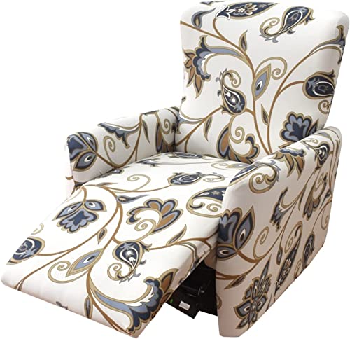 Ruhesessel Bezüge, Stretch Relaxsessel Bezug 4-Teilig Elastischer Antirutsch Husse, Sesselbezug Überzug für Fernsehsessel, Abnehmbar Waschbar (Color: #1) von AQIGR