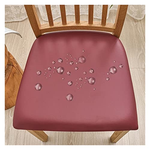 Stuhlbezug Sitzfläche Waschbarer Stretch Wasserdicht PU-Leder Bezug für Stühle Esszimmerstuhl Sitzbezug Stuhlsitzbezüge 2er 4er 6er Set Stuhl Sitzbezug für Zuhause,Küche ( Color : #9 , Size : 8PCS ) von AQIGR