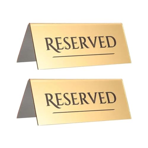 2Pcs Reserviert Sitz Karte Bankett Sitz Tisch Restaurant Zeichen Hochzeit Party for Tische Bar Reservierung Stühle von AQIOERH