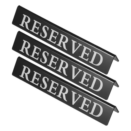 3 stücke Sitz Platte Rahmen Weiß Schriftzug Reserviert Tisch Zeichen for Restaurant Hochzeit Party Konferenz von AQIOERH