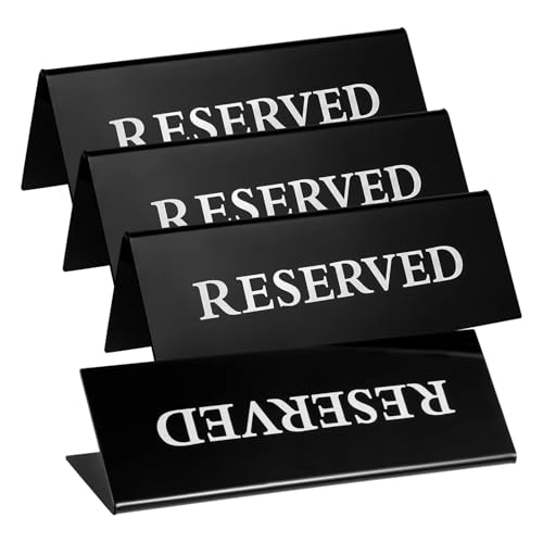 4Pcs Reserviert Sitz Tisch Zeichen Elegante Bankett Stuhl Marker Hochzeit Restaurant Event Seatplate Plaque 4Pcs Reserviert Sitz Tisch Zeichen Elegante Bankett Stuhl Marker Hochzeit Restaurant Event Seatplate Plaque von AQIOERH