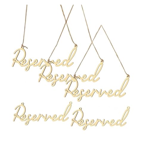 5PCS Holz Hängen Hochzeit Vorbehalten Zeichen Stuhl Mit Seil Land Sitz for Veranstaltungen 5PCS Holz Hängen Hochzeit Vorbehalten Zeichen Stuhl Mit Seil Land Sitz for Veranstaltungen von AQIOERH