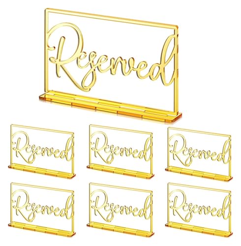 6 teile/satz Acryl Reserviert Tisch Zeichen Zeichen Mit Halter for Hochzeit Sitz Reservierung Restaurant(Color 01) von AQIOERH