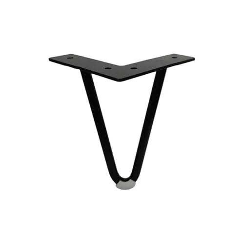 AQIOERH 1 Stücke Edelstahl Möbelfüße Badezimmerschrank Fuß Couchtisch Beine Sofa Bett Stuhl Verstellbare Hardware Tischbeine möbelfüße stützfuß(Black 10cm) von AQIOERH