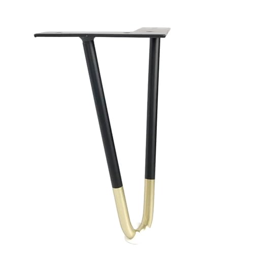 AQIOERH 1 Stücke Edelstahl Möbelfüße Badezimmerschrank Fuß Couchtisch Beine Sofa Bett Stuhl Verstellbare Hardware Tischbeine möbelfüße stützfuß(BlackGold 15cm) von AQIOERH