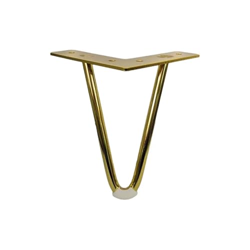 AQIOERH 1 Stücke Edelstahl Möbelfüße Badezimmerschrank Fuß Couchtisch Beine Sofa Bett Stuhl Verstellbare Hardware Tischbeine möbelfüße stützfuß(Gold 20cm) von AQIOERH