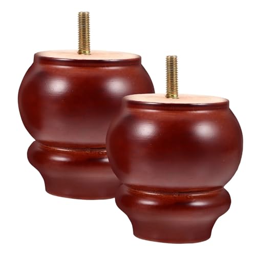 AQIOERH 2 Stück Ersatz-Tischbeine, Ersatz-Möbelbeine, Couch, Schminktisch, Schreibtisch, Massivholz, 8 cm möbelfüße stützfuß von AQIOERH