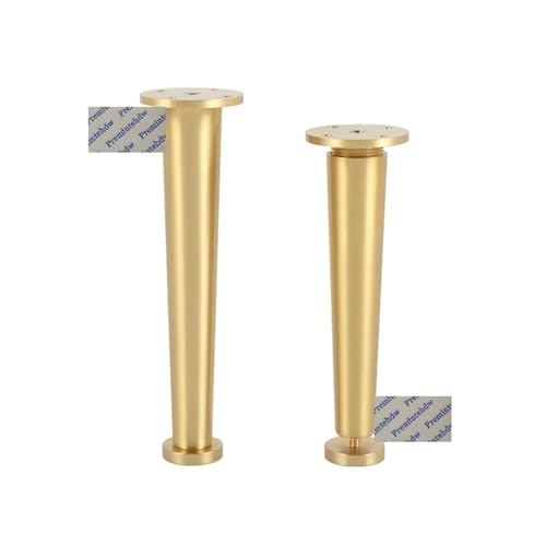 AQIOERH 2 Stück konische Messingbeine mit Nivellierfüßen for Sofa, Bett, Möbel, Schrank möbelfüße stützfuß(H180MM) von AQIOERH