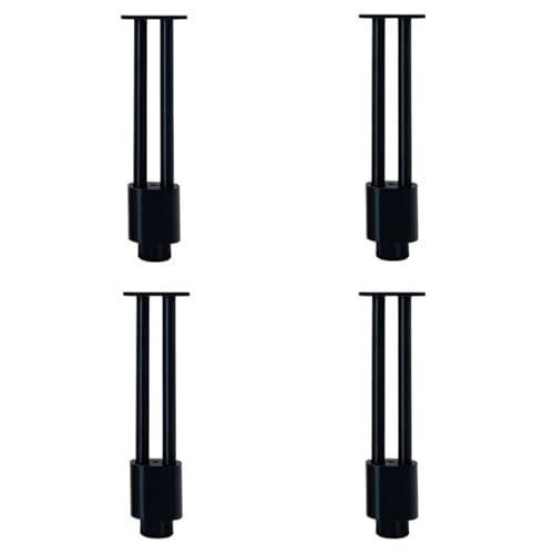 AQIOERH 4 Stück 20 cm Metall-Möbelbeine, verstellbar, Badezimmerschrank, Ersatzbeine, for Zuhause, Nachttisch, Kommode, Aluminium, Tischfüße, Hardware möbelfüße stützfuß(4pcs 20cm Black) von AQIOERH