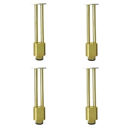 AQIOERH 4 Stück 20 cm Metall-Möbelbeine, verstellbar, Badezimmerschrank, Ersatzbeine, for Zuhause, Nachttisch, Kommode, Aluminium, Tischfüße, Hardware möbelfüße stützfuß(4pcs 20cm Golden) von AQIOERH