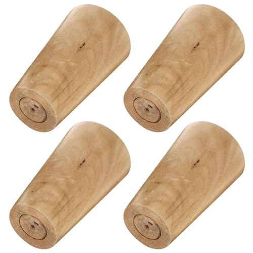 AQIOERH 4 Stück Schrank-Brötchen-Fuß, Ersatz-Möbelbeine, solide Möbel, Brötchen-Füße, Kommode, Sessel, Ersatz-Beine, Holz-Couch-Füße möbelfüße stützfuß von AQIOERH