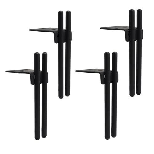AQIOERH 4 Stück Schrankbeine, konische Wohnzimmermöbelfüße, Metall, Sofa, Bank, Konsole, Kaffee, Beistelltisch, Nachttisch, Beine möbelfüße stützfuß(Matte Black 4pcs) von AQIOERH