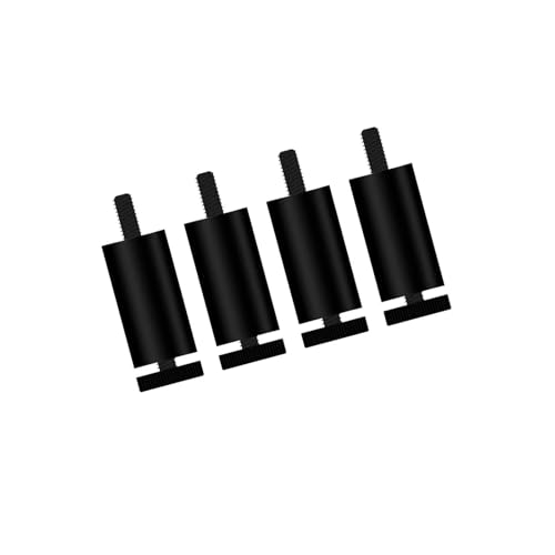 AQIOERH 4 Stück Sofafüße Möbelbeine Ersatzbeine for Couchtisch Kleiderschrank TV-Ständer möbelfüße stützfuß(Black 6cm) von AQIOERH