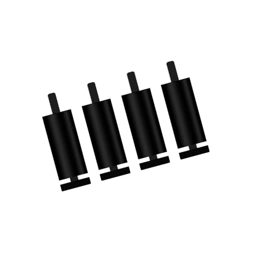 AQIOERH 4 Stück Sofafüße Möbelbeine Ersatzbeine for Couchtisch Kleiderschrank TV-Ständer möbelfüße stützfuß(Black 8cm) von AQIOERH