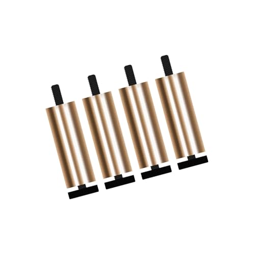 AQIOERH 4 Stück Sofafüße Möbelbeine Ersatzbeine for Couchtisch Kleiderschrank TV-Ständer möbelfüße stützfuß(Gold 12cm) von AQIOERH