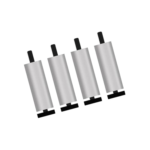 AQIOERH 4 Stück Sofafüße Möbelbeine Ersatzbeine for Couchtisch Kleiderschrank TV-Ständer möbelfüße stützfuß(Silver 12cm) von AQIOERH