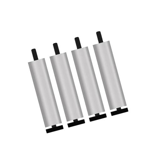 AQIOERH 4 Stück Sofafüße Möbelbeine Ersatzbeine for Couchtisch Kleiderschrank TV-Ständer möbelfüße stützfuß(Silver 25cm) von AQIOERH