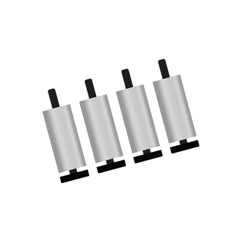 AQIOERH 4 Stück Sofafüße Möbelbeine Ersatzbeine for Couchtisch Kleiderschrank TV-Ständer möbelfüße stützfuß(Silver 6cm) von AQIOERH