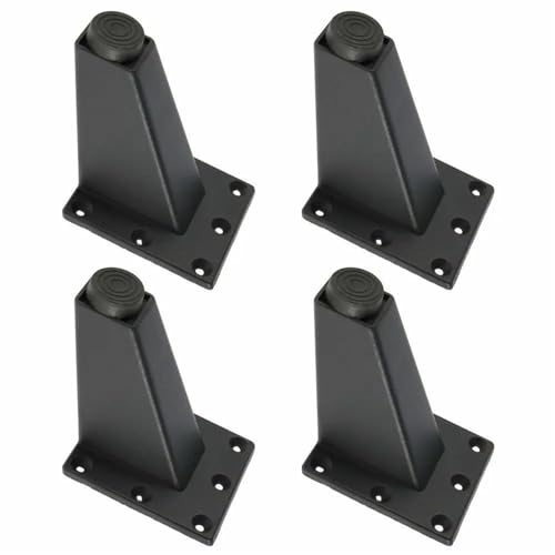 AQIOERH 4 Stück rutschfeste schwarz-weiße Wohnmöbelfüße Sofabeine Schrankhalter Fuß Tischstütze möbelfüße stützfuß(Black 10cm) von AQIOERH