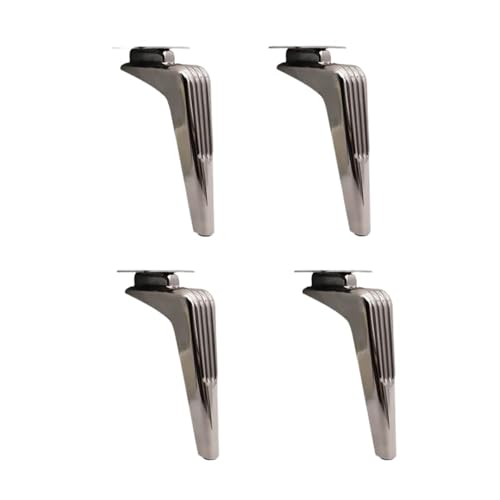 AQIOERH 4 stücke 15/18 cm for Sofa Füße Metall Möbel Beine Schwarz Gold Unterstützung Badezimmer Schrank Bett Kaffee Tisch Beine Ersatz möbelfüße stützfuß(4pcs 18cm Gun Black) von AQIOERH