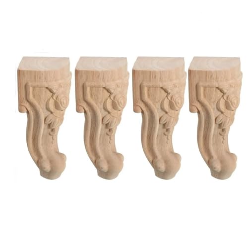 AQIOERH 4 stücke Solide 18 cm Holz Möbel Beine Füße Ersatz Sofa Couch Stuhl Tisch Schrank Möbel Schnitzen Möbel Beine möbelfüße stützfuß(7.5x18cm) von AQIOERH