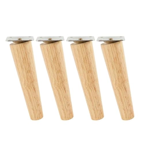 AQIOERH 4Pcs 8/15/20CM Höhe Massivholz Möbel Bein Gerade Füße Sofa Bett Schrank Tisch und Stuhl Ersatz Füße Schrägen Füße möbelfüße stützfuß(15cm-Oblique Foot) von AQIOERH