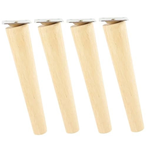 AQIOERH 4Pcs 8/15/20CM Höhe Massivholz Möbel Bein Gerade Füße Sofa Bett Schrank Tisch und Stuhl Ersatz Füße Schrägen Füße möbelfüße stützfuß(20cm-Oblique Foot) von AQIOERH
