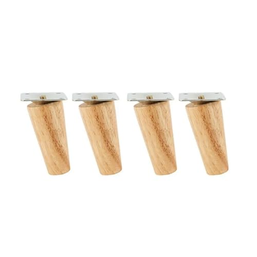 AQIOERH 4Pcs 8/15/20CM Höhe Massivholz Möbel Bein Gerade Füße Sofa Bett Schrank Tisch und Stuhl Ersatz Füße Schrägen Füße möbelfüße stützfuß(8cm-Oblique Foot) von AQIOERH