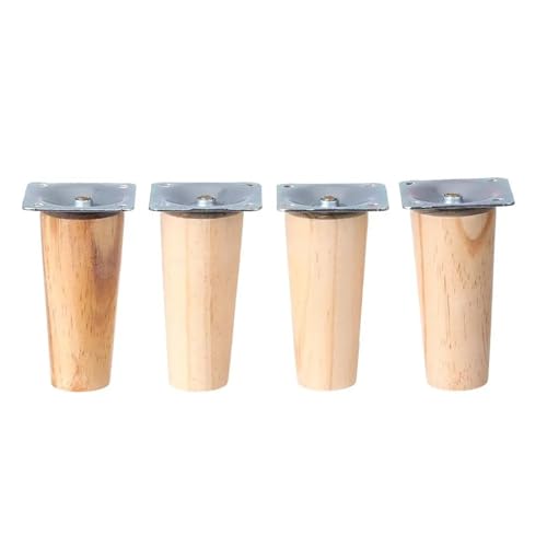 AQIOERH 4Pcs 8/15/20CM Höhe Massivholz Möbel Bein Gerade Füße Sofa Bett Schrank Tisch und Stuhl Ersatz Füße Schrägen Füße möbelfüße stützfuß(8cm-Straight Foot) von AQIOERH