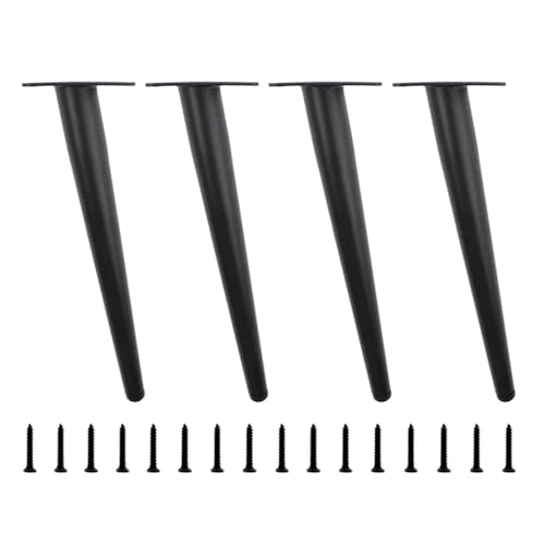 AQIOERH 4er-Pack schräge Möbelbeine, robuste Schrank-, Schrank-, Stuhl- und Tischfüße, perfekt for Sofa, Schreibtisch, Couch, Bank, Bettfüße als Ersatz möbelfüße stützfuß(Black(35cm 4Pcs)) von AQIOERH