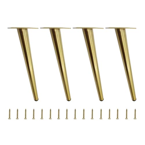 AQIOERH 4er-Pack schräge Möbelbeine, robuste Schrank-, Schrank-, Stuhl- und Tischfüße, perfekt for Sofa, Schreibtisch, Couch, Bank, Bettfüße als Ersatz möbelfüße stützfuß(Golden(35cm 4Pcs)) von AQIOERH