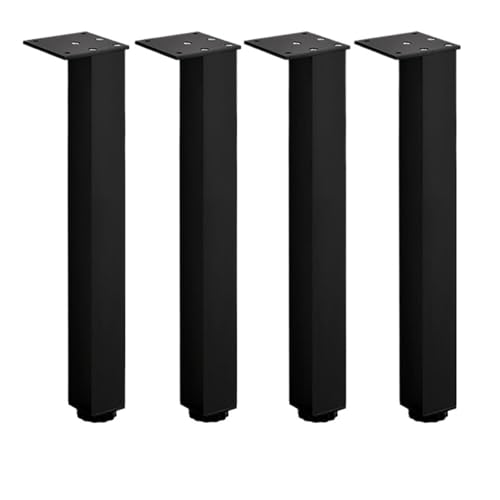 AQIOERH Möbelfüße, verstellbare quadratische Schrankfüße, Aluminium-Stützfüße, Kissen, Sofa, Couchtisch möbelfüße stützfuß(Black 30cm) von AQIOERH