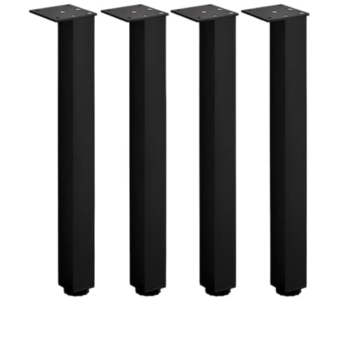 AQIOERH Möbelfüße, verstellbare quadratische Schrankfüße, Aluminium-Stützfüße, Kissen, Sofa, Couchtisch möbelfüße stützfuß(Black 40cm) von AQIOERH