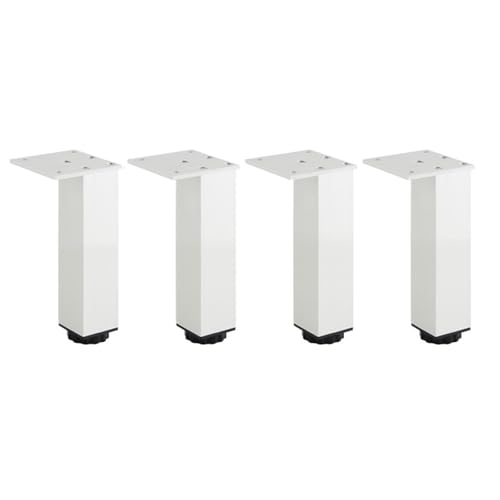 AQIOERH Möbelfüße, verstellbare quadratische Schrankfüße, Aluminium-Stützfüße, Kissen, Sofa, Couchtisch möbelfüße stützfuß(Silver 10cm) von AQIOERH