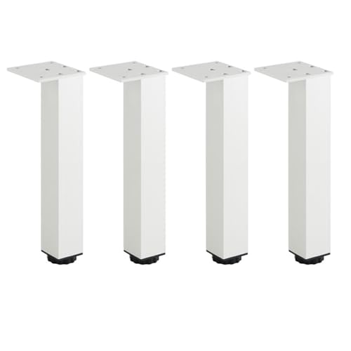 AQIOERH Möbelfüße, verstellbare quadratische Schrankfüße, Aluminium-Stützfüße, Kissen, Sofa, Couchtisch möbelfüße stützfuß(Silver 20cm) von AQIOERH