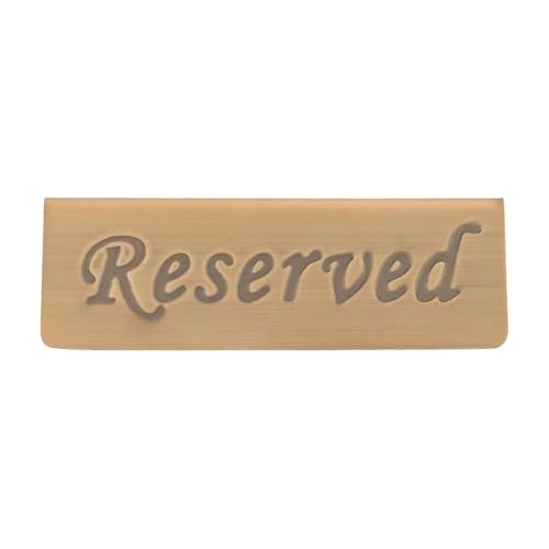 Reservierungsschild, antike Bronze, Edelstahl, Englisch, reservierter Sitzplatz, Schild, Anschlagtafel von AQIOERH