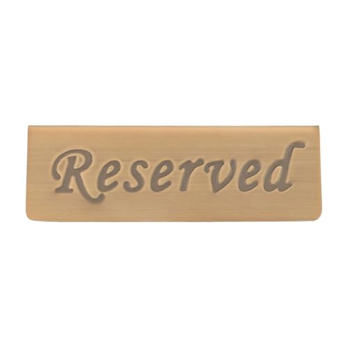 Reservierungsschild, antike Bronze, Edelstahl, Englisch, reservierter Sitzplatz, Schild, Anschlagtafel Reservierungsschild, antike Bronze, Edelstahl, Englisch, reservierter Sitzplatz, Schild, Anschlagtafel von AQIOERH