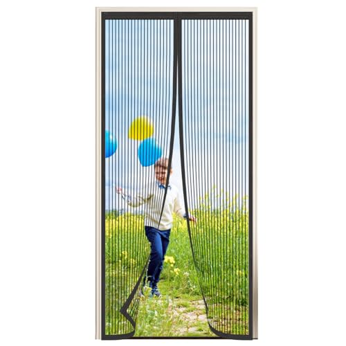 AQKaki Magnet Fliegengitter Tür, 85x255cm Polyesterfaser Insektenschutz Balkontür Fenster Magnetvorhang Stärkere Magneten Fliegenvorhang Ohne Bohren Mückenschutz Tür für Haustür Räume Terrassentür AQKaki Magnet Fliegengitter Tür, 85x255cm Polyesterfaser Insektenschutz Balkontür Fenster Magnetvorhang Stärkere Magneten Fliegenvorhang Ohne Bohren Mückenschutz Tür für Haustür Räume Terrassentür von AQKaki