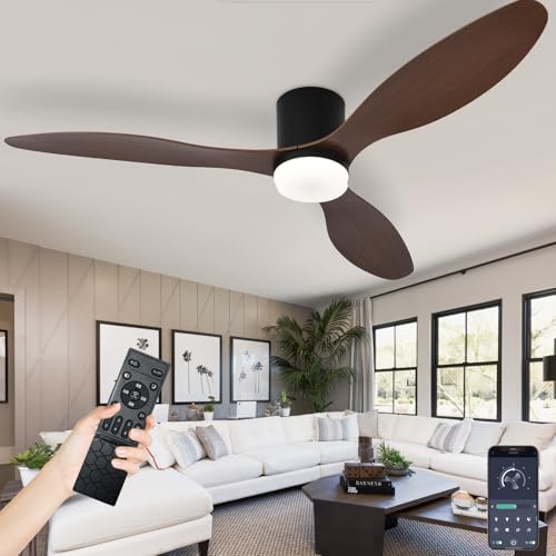 AQLEDY Deckenventilator Mit Beleuchtung Und Fernbedienung, Lampe Mit Ventilator Leise Decke Mit Licht, Led Deckenleuchte Mit Ventilator Sommer Winte Für Schlafzimmer Wohnzimmer-Black-WoodGrain||52in AQLEDY Deckenventilator Mit Beleuchtung Und Fernbedienung, Lampe Mit Ventilator Leise Decke Mit Licht, Led Deckenleuchte Mit Ventilator Sommer Winte Für Schlafzimmer Wohnzimmer-Black-WoodGrain||52in von AQLEDY