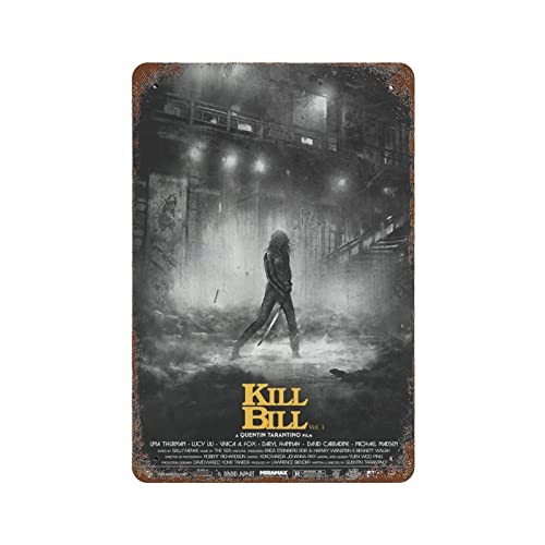 AQLY Metall-Blechschild mit Aufschrift "Kill Bill Movie Vintage", Filmposter Blechschild von AQLY