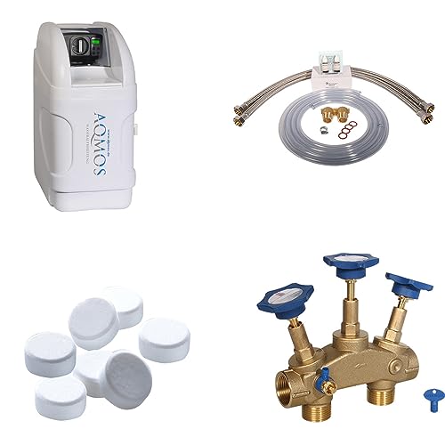 Aqmos BM-32 Wasserenthärtungsanlage im Set mit Montageblock und 100kg Regeneriesalztabletten | Entkalkungsanlage für Haushalte bis zu 3 Personen | Entkalkungsanlage, Antikalkanlage für weiches Wasser Aqmos BM-32 Wasserenthärtungsanlage im Set mit Montageblock und 100kg Regeneriesalztabletten | Entkalkungsanlage für Haushalte bis zu 3 Personen | Entkalkungsanlage, Antikalkanlage für weiches Wasser von AQMOS Wasseraufbereitung