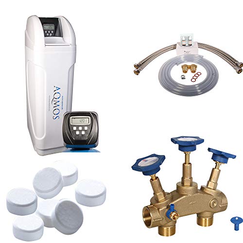 Aqmos CM-120 Wasserenthärtungsanlage im Set mit Montageblock und 100kg Regeneriersalztabletten | Wasserenthärter für Haushalte bis zu 9 Personen | Entkalkungsanlage, Antikalkanlage für weiches Wasser Aqmos CM-120 Wasserenthärtungsanlage im Set mit Montageblock und 100kg Regeneriersalztabletten | Wasserenthärter für Haushalte bis zu 9 Personen | Entkalkungsanlage, Antikalkanlage für weiches Wasser von AQMOS Wasseraufbereitung